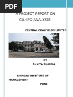 A Project Report On Cil-Ipo Analysis: Central Coalfields Limited