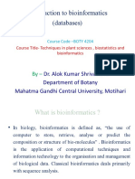 Introduction To Bioinformatics (Databases)