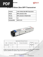 2.5G 1310nm 2km SFP Transceiver