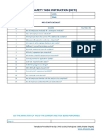 DSTI (Daily Safety Task Instruction) Tem