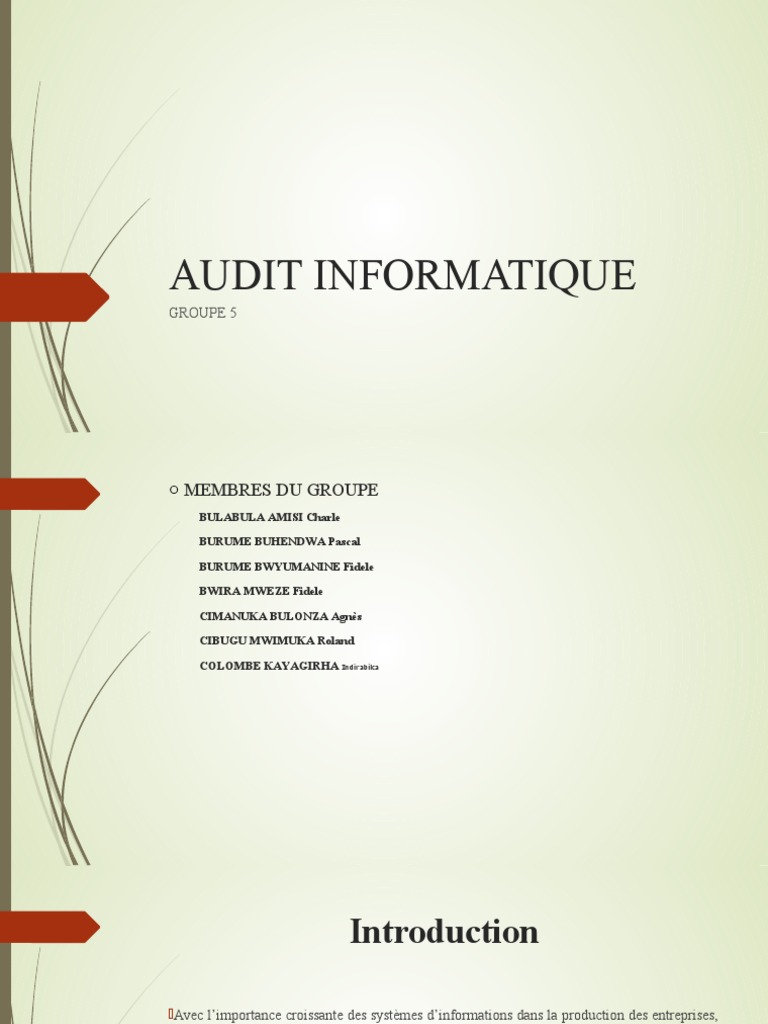 Audit Informatique 5 | PDF | Informatique | l'Internet