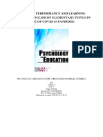 Academic Performance and Learning Anxiety in English of Elementary Pupils in Time of COVID-19 Pandemic
