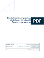 Discriminación de Precios, Precios Dinámicos e Introducción Al Revenue Management