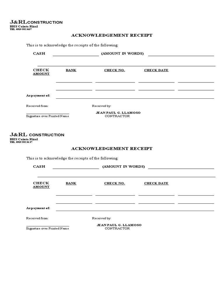 Blank Receipt | PDF