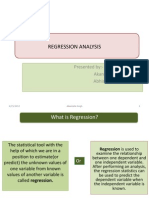 Regression Analysis: Presented By:-Akansha Singh Abhishek Malhotra