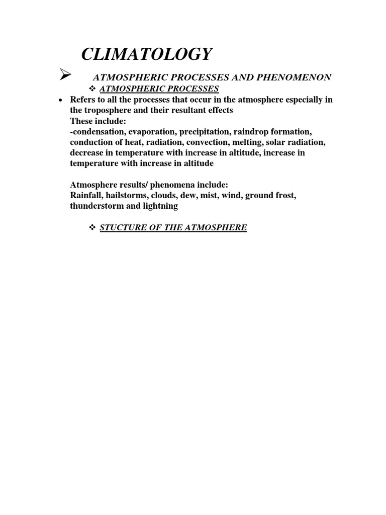 Understanding Atmospheric Processes | PDF | Atmosphere Of Earth | Cloud