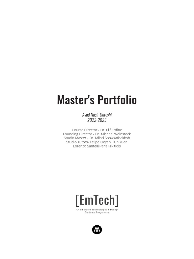 EmTech Abu Dhabi Master's Portfolio | PDF | System | Experiment