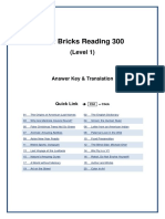 New Bricks Reading 300 Lv. 1 - Answer Key (SB)