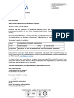 Muhammad Alif Danial - Application For Industrial Training Placement