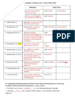 AA Vocabulary List Unit 23 KEY