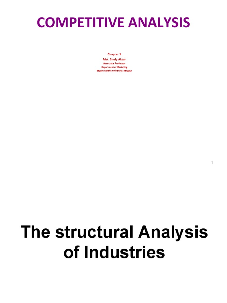 Competitive Analysis 1 Pdf Profit Economics Competition