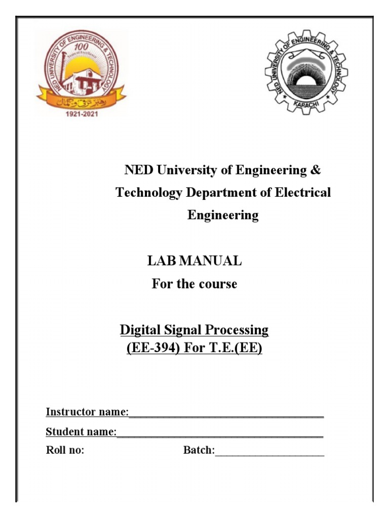 Dsp lab manual final final pdf signal to noise ratio sampling