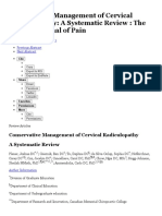 Conservative Management of Cervical Radiculopathy - A Systema... - The Clinical Journal of Pain