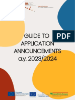 Guide To Application Announcement A.Y. 2023 - 24