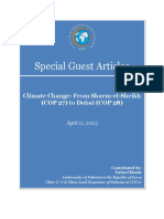 Article Climate Change From Sharm El Sheikh COP 27 To Dubai COP 28 by Nabeel Munir