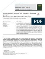 A failure analysis of the exhaust valve from a heavy duty natural gas engine