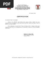 Silang Certification Caused The Filing in Court