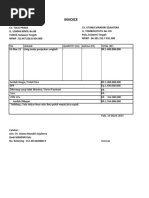 Contoh Invoice DP 50% untuk Proyek | PDF | Hukum | Teknologi & Rekayasa