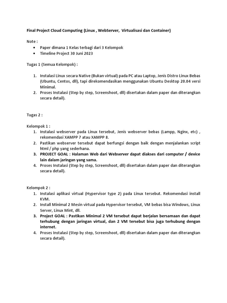 10 - CC - Final Project CC - Kelas A | PDF | Griya & Taman | Komputer