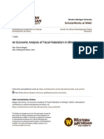 An Economic Analysis of Fiscal Federalism in Ethiopia FISCAL FEDERALISM
