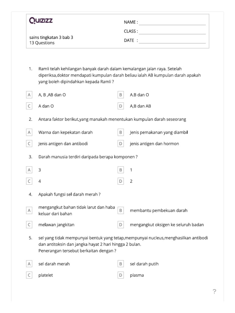 Sains Tingkatan 3 Bab 1 With Answer Pdf