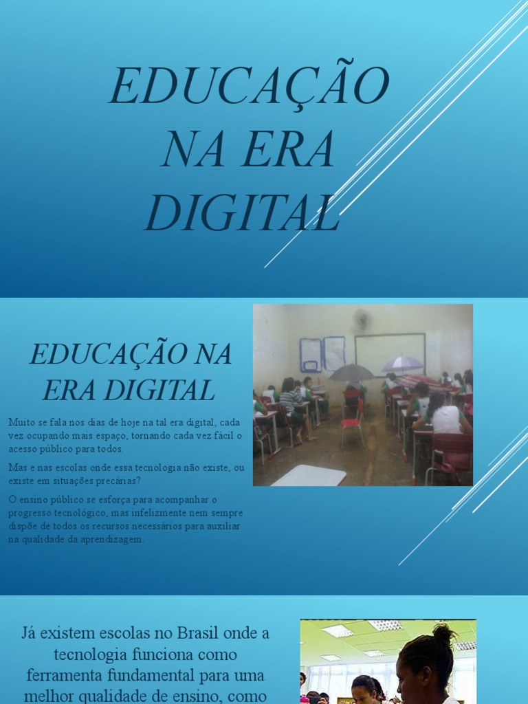 Educação e Tecnologia na Era Digital | PDF | Aprendizado | Escolas