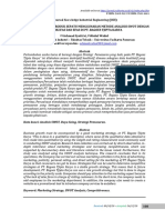 Journal Knowledge Industrial Engineering (JKIE) : Kata Kunci: Analisis SWOT, Daya Saing, Strategi Pemasaran