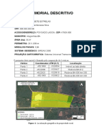 MEMORIAL DESCRITIVO para Identificação de Imovel Rural