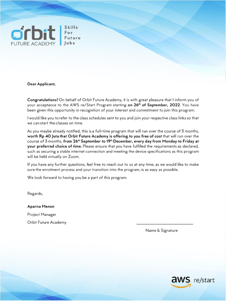 Enrolment Letter | PDF