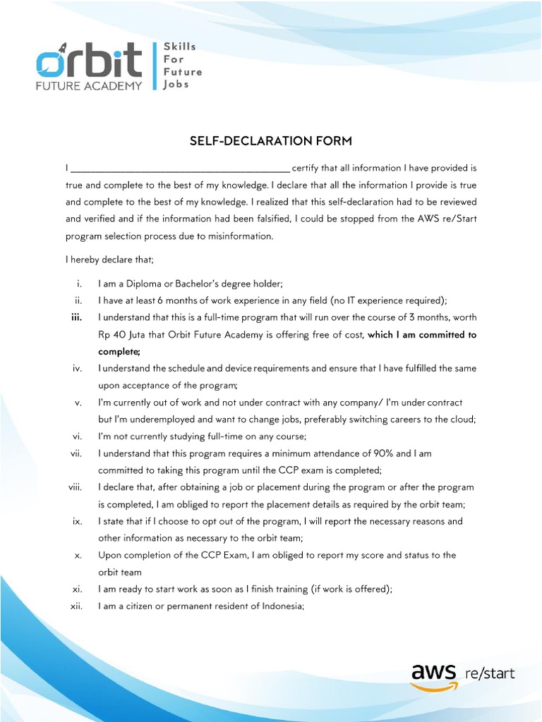 Self-Declaration_Form | PDF