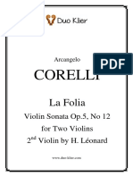 Corelli - La Folia For 2 Violins