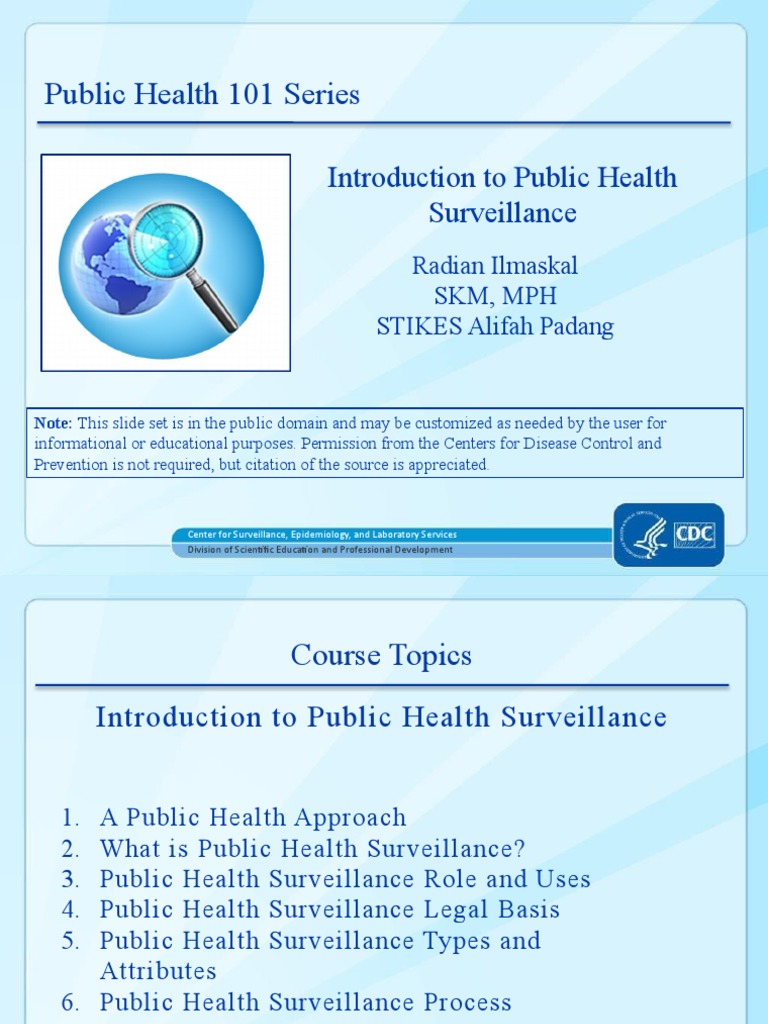 Overview of Public Health Surveillance | PDF | Public Health | Epidemiology
