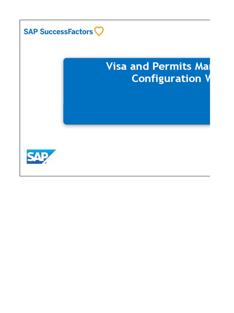 Configuration Workbook Visa and Permits Management | PDF | Travel Visa ...