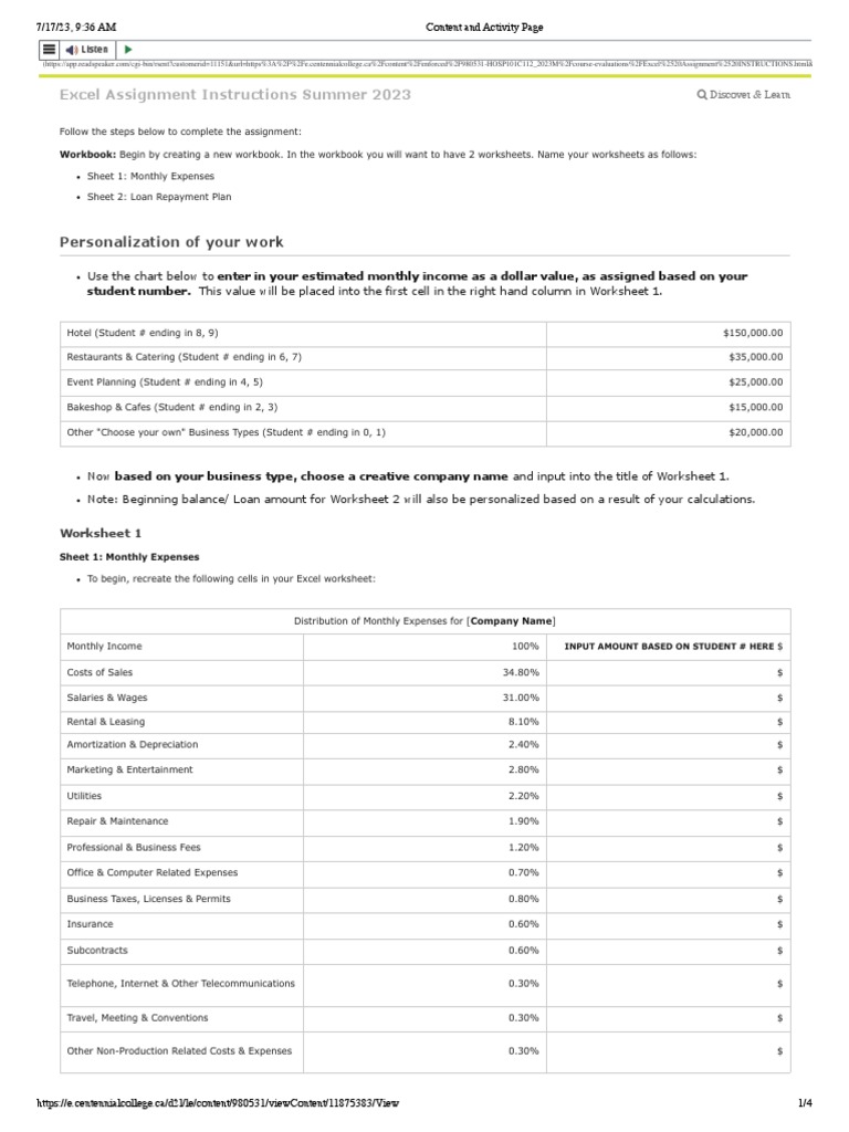 Assignment Instructions