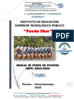 Manual de Perfil de Puestos Iestp Puerto Libre-2022-2026