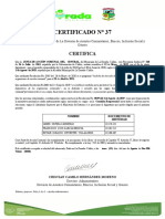 Certificacion Comision Empresarial