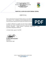 Certificacion Sectorial Sede Del Proyecto