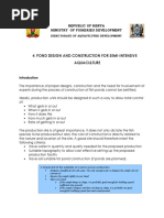 Fish Pond Design and Construction Guide | PDF | Water | Levee