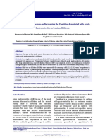 Effect of Oral Ondansetron On Decreasing The Vomiting Associated With Acute Gastroenteritis