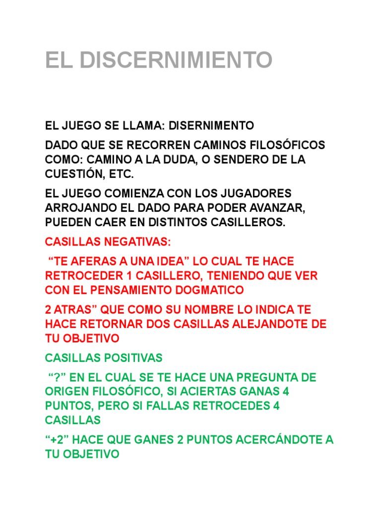 El Discernimiento | PDF
