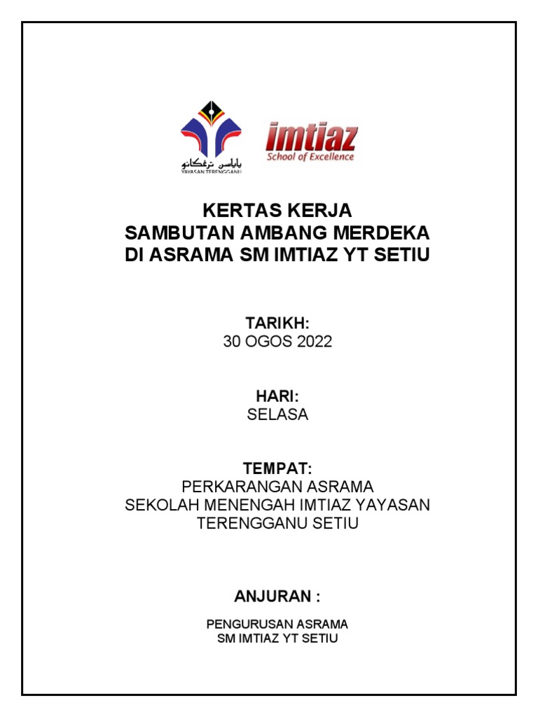 Kertas Kerja Ambang Merdeka Asrama 2022 | PDF