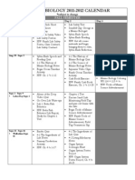 2011-2012 Calendar For Marine Biology