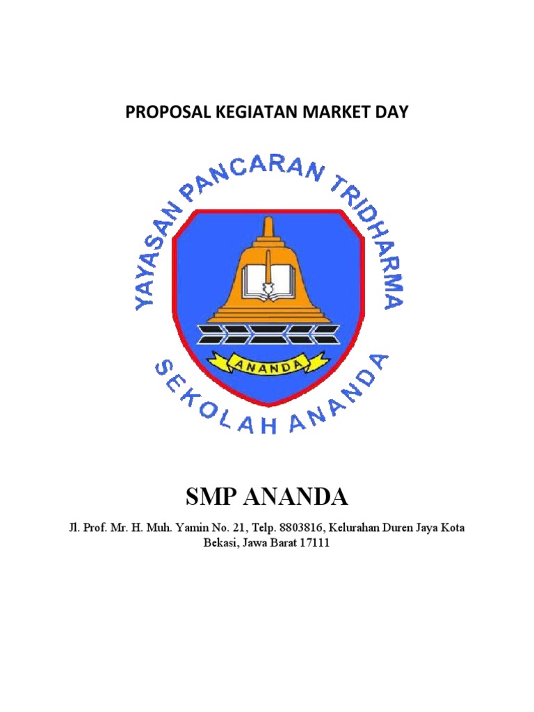 Proposal Kegiatan Market Day SMP Ananda | PDF