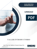 Taller Introductorio: Autor: Ing. Luis Guillermo Guamán Llongo, MSC