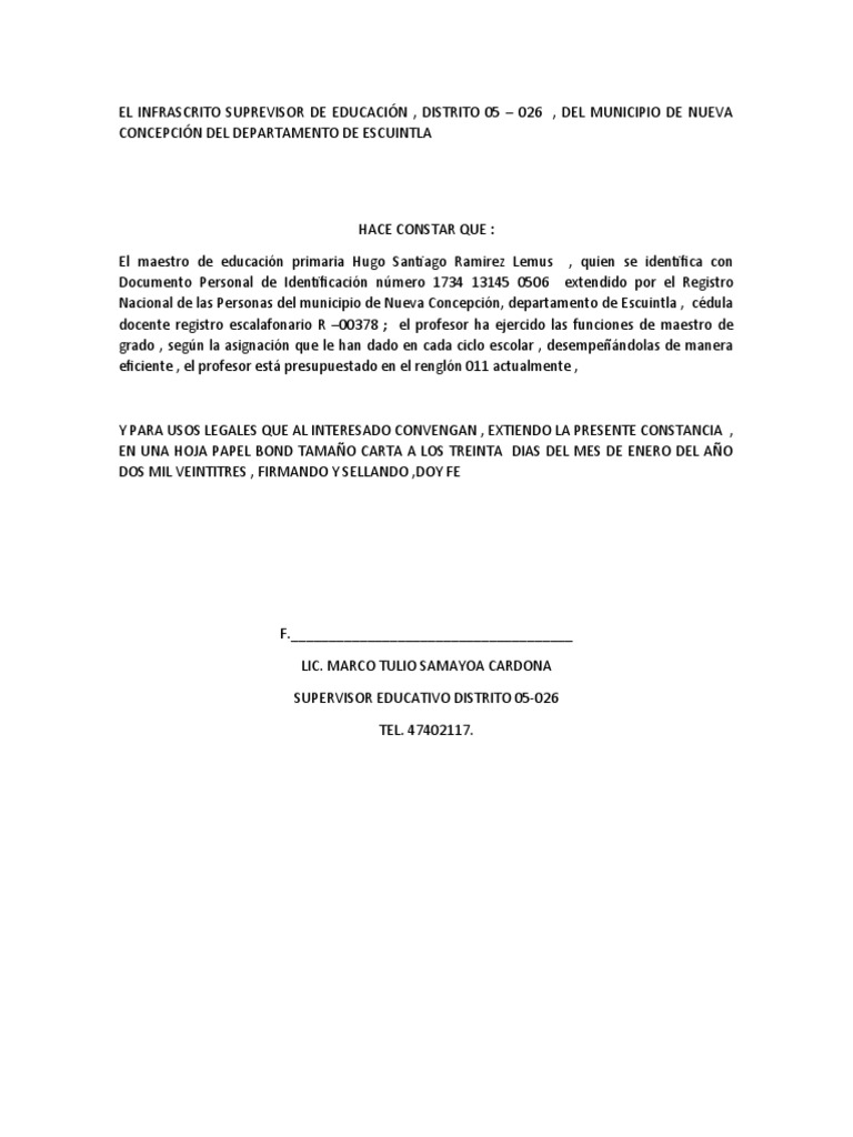 Carta de Funciones PDF