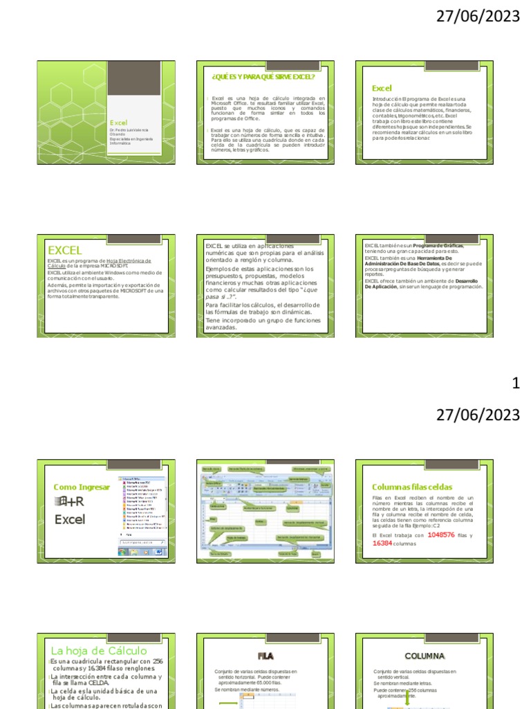 Excel Computacion Aplicada | PDF | Microsoft Excel | Hoja de cálculo