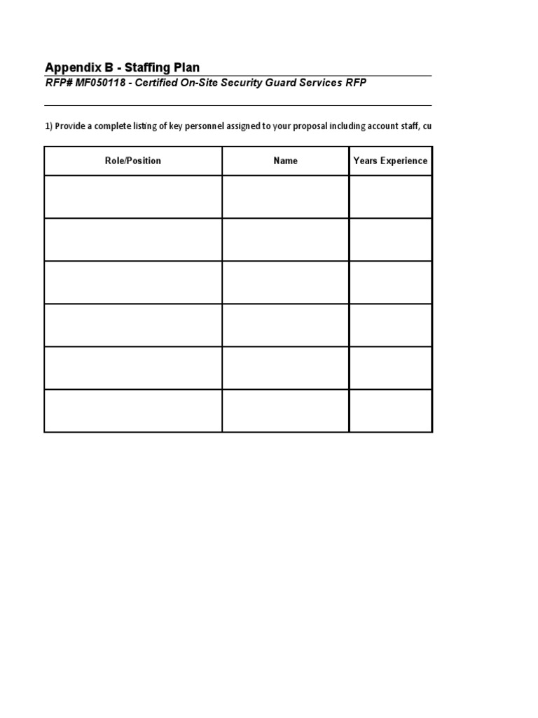 Staffing Plan Template 02 | PDF