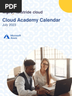 Cloud Academy Calendar July 2023 - Azure Cloud