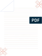 A4 Papel de Carta Delicado Feminino Minimalista Rosa e Branco