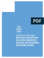 Orientaci+ N T+®cnica para Servicios Diet+®ticosde Leche (SEDILE) y Central de F+ Rmulas Enterales (CEFE) - MINSAL 2010